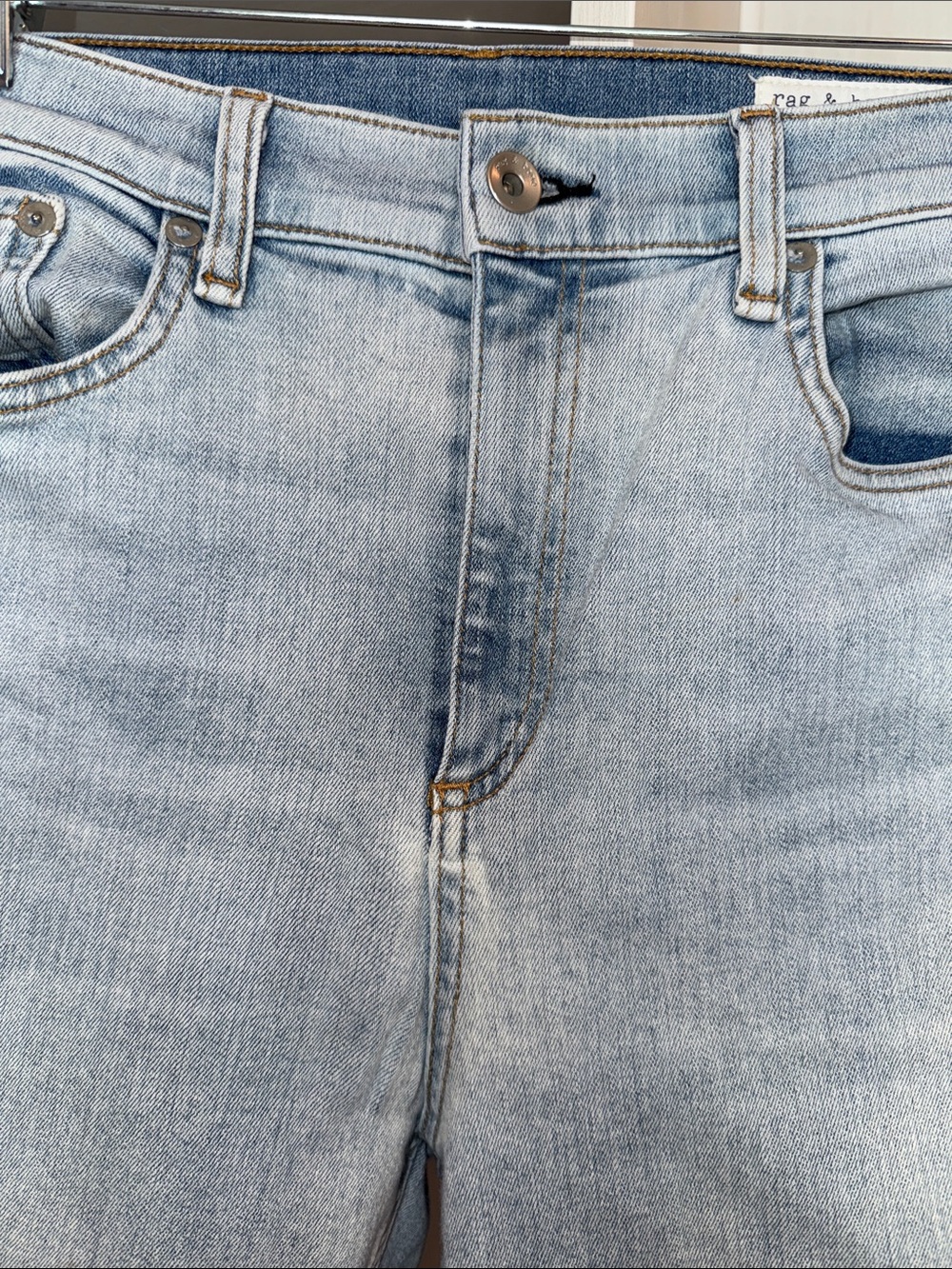 Rag & Bone Cut Off Raw Hem High Rise distressed Jeans size 29 size 8 - Picture 3 of 9